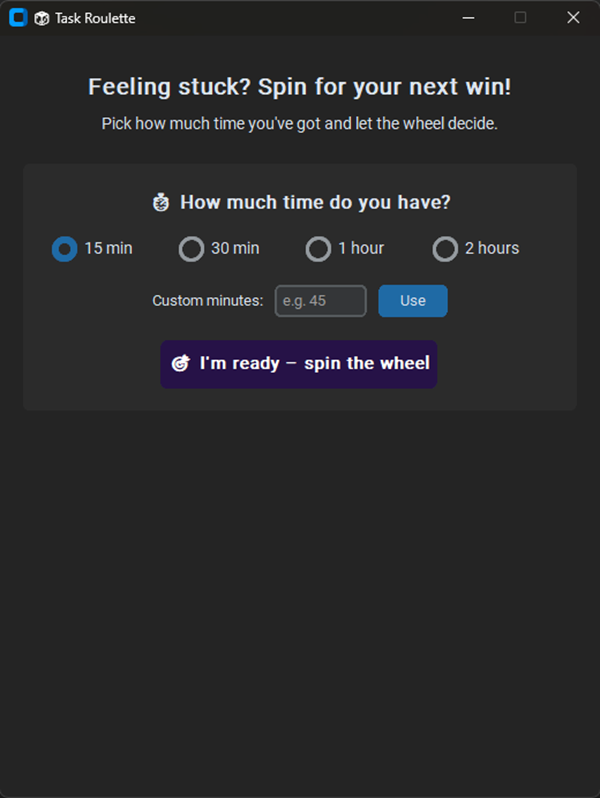Task Roulette on NeuroRythm